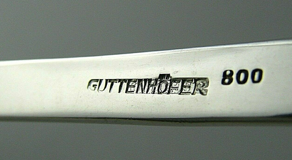 SOLID SILVER SPOON BASTING STUFFING SERVING SPOON by Guttenhöfer Germany ca1900s