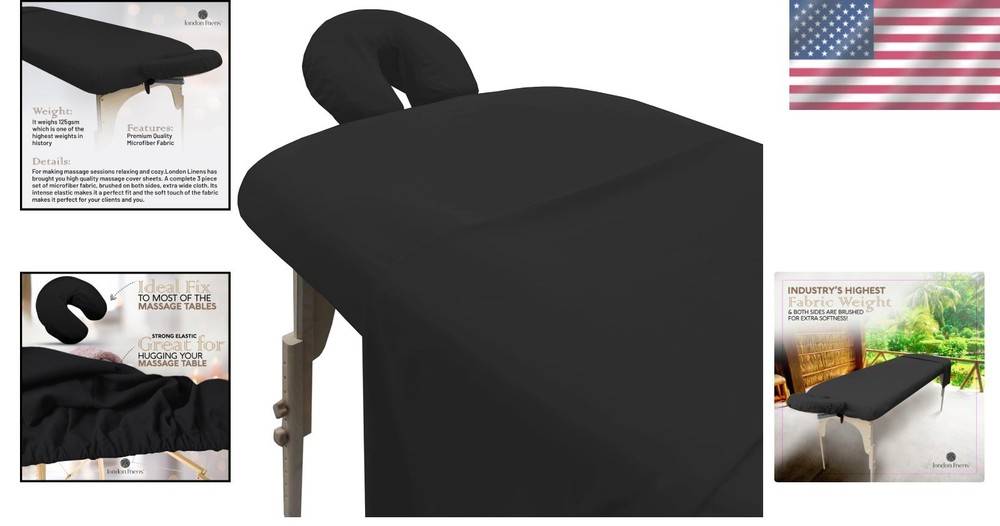 Luxury Microfiber Massage Table Cover Set - Soft, Durable & Machine Washable