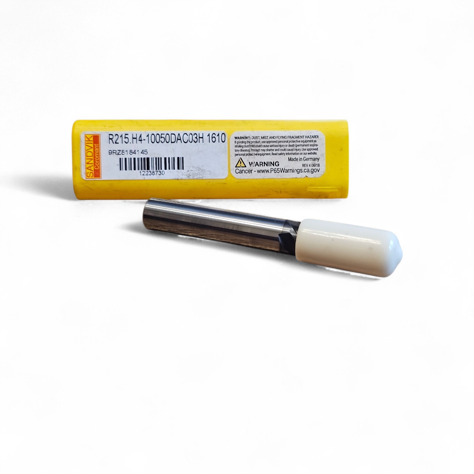 Sandvik R215.H4-10050DAC03H 1610, 25/64" End Mill, 1/16" Corner Rad, Germany, NE