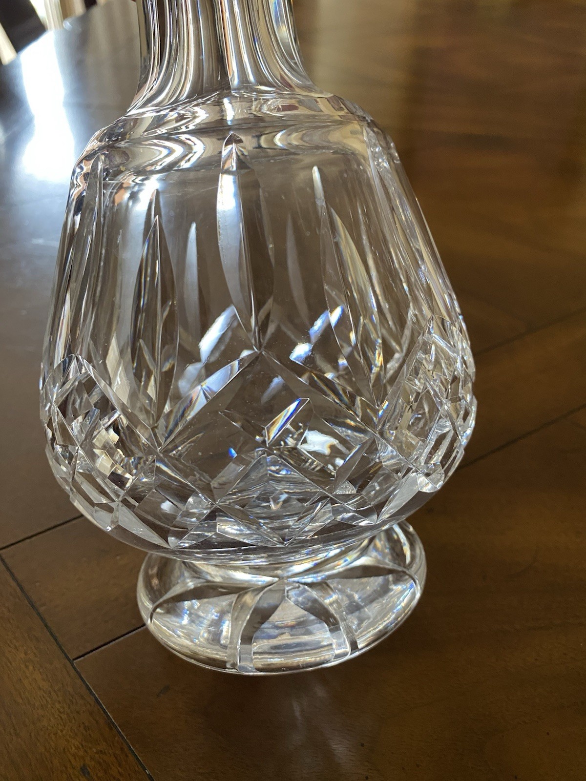 Set Of 2 Waterford Lismore 12" Crystal Liquor Brandy Decanters W/Stoppers Signed