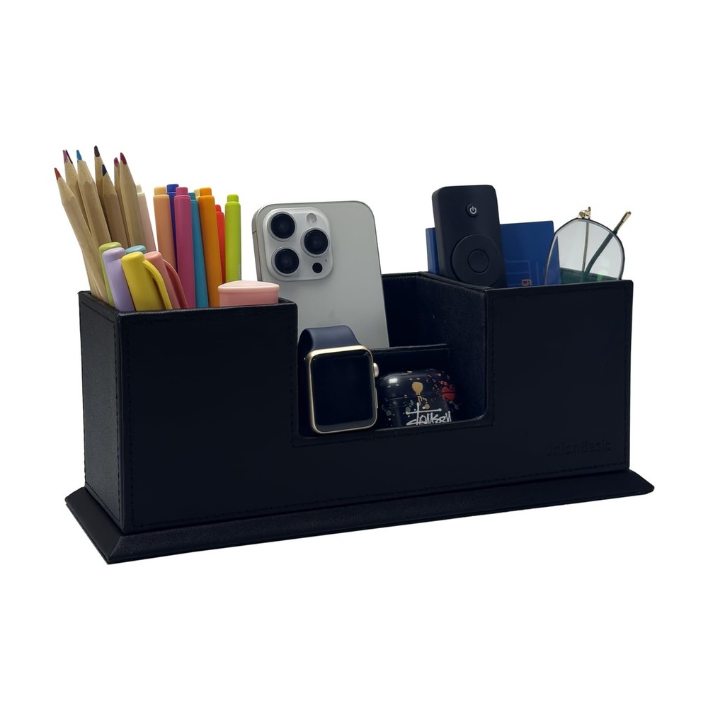 UnionBasic Desk Organizer, Desktop Caddy Leather Multi-compartment Pen Holder...