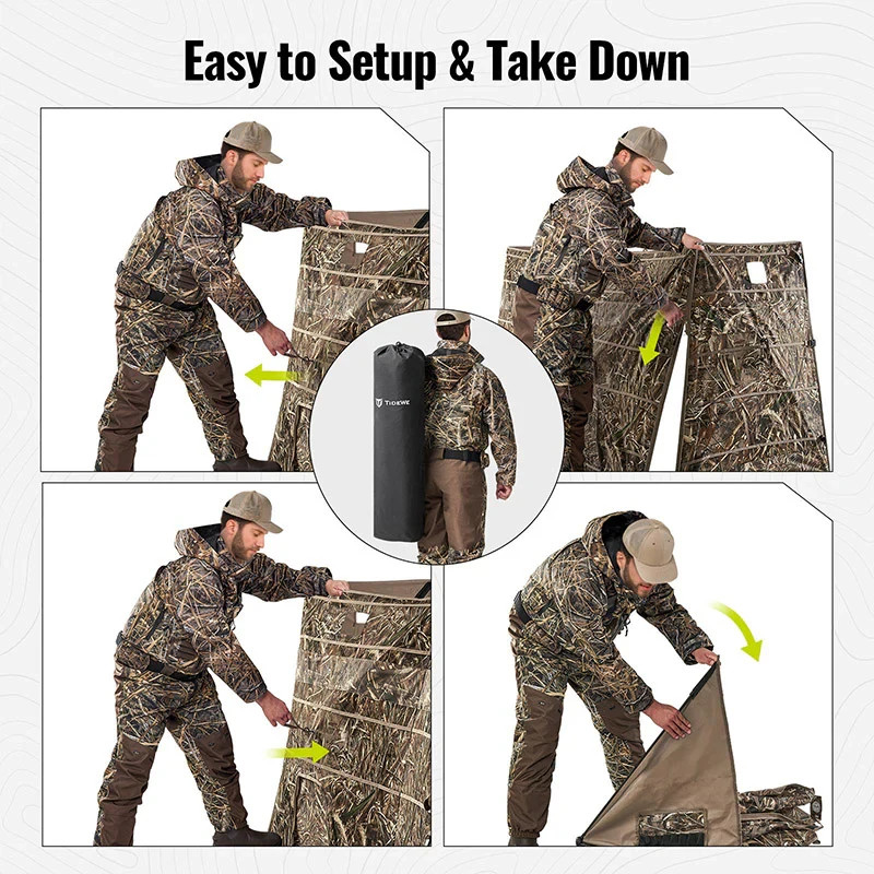 Modular Panel Hunting Blind | A-Frame Pop Up Duck & Goose Blinds | Portable 3-4