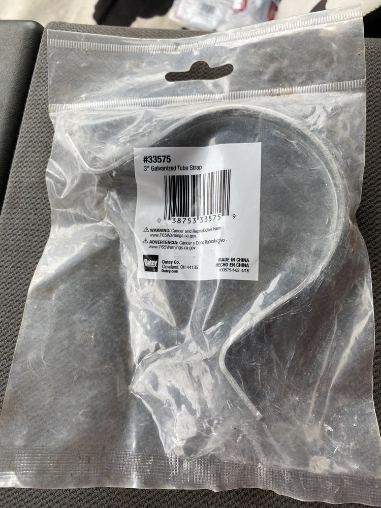 Oatey 3 in. Galvanized 2-Hole Pipe Hanger Strap