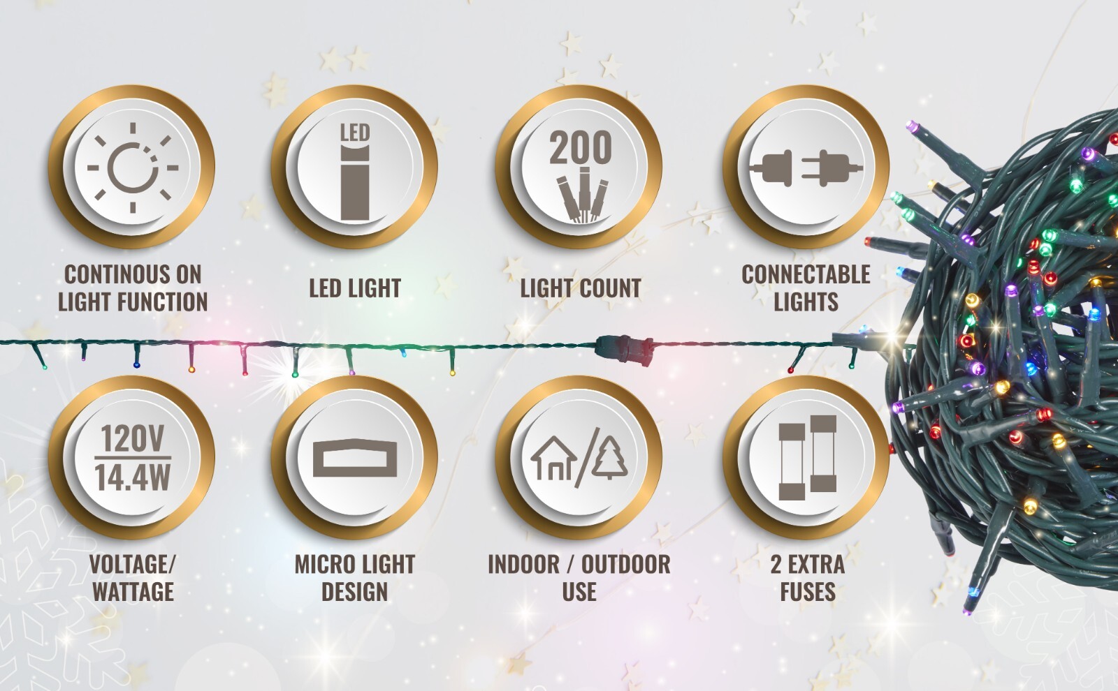 Aurio Starry Light Super Bright 200LED 3MM