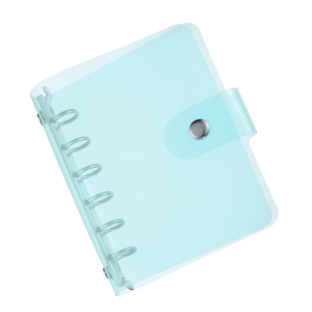 Soft PVC A7 Clear Binder Cover with Snap Button Closure,Blue