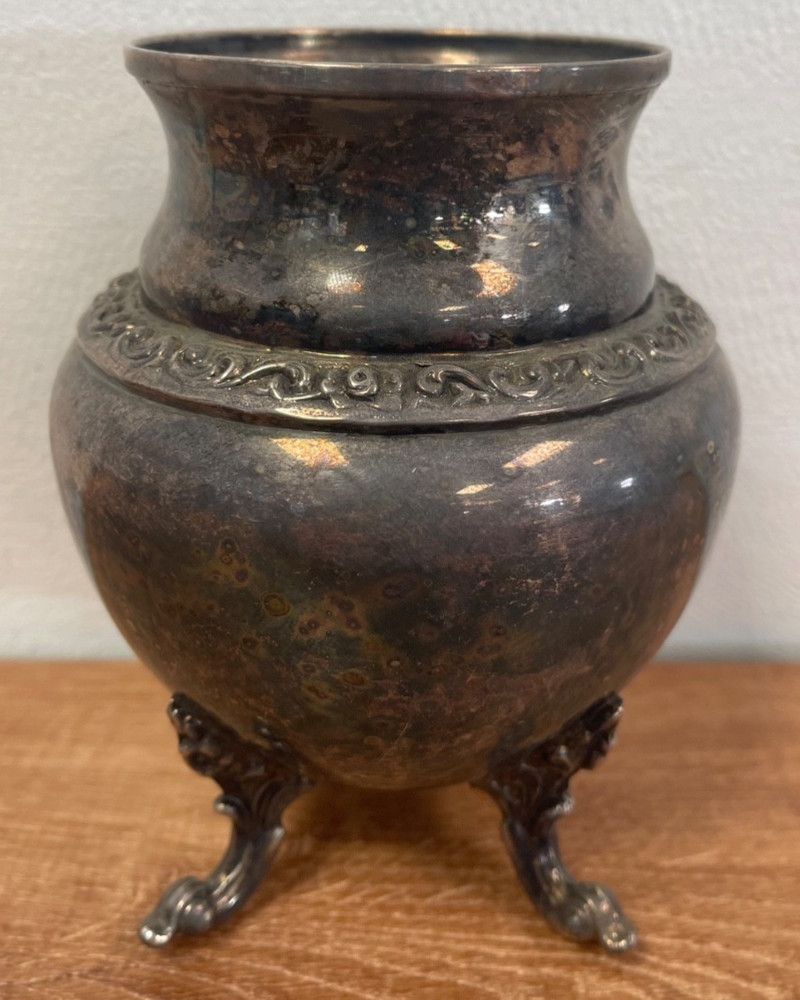 Vintage Sheridan Silver over Copper Vase