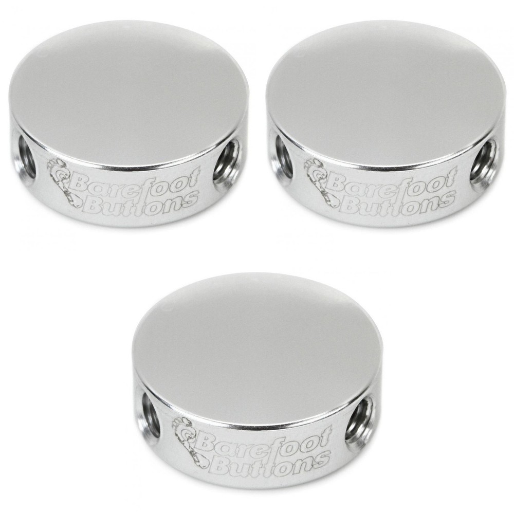 Barefoot Buttons V1 Mini Footswitch Cap - Silver (3-pack)