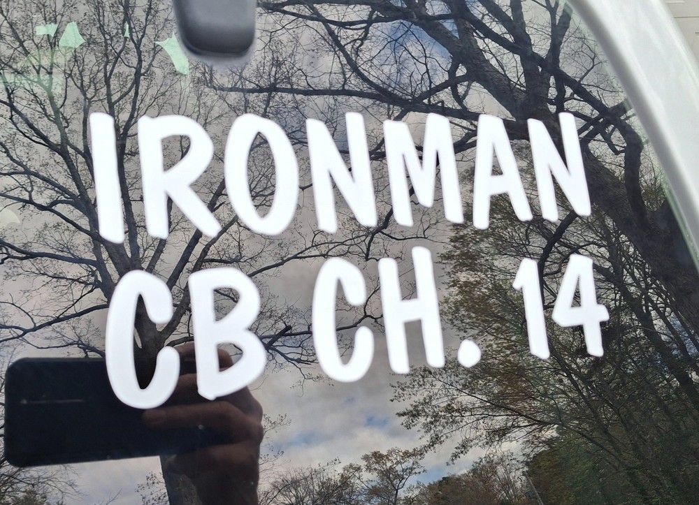 CB Radio Handle & Frequency Window Decal, see description