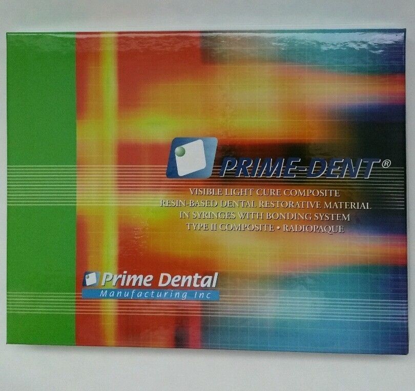 Prime-Dent Light Cure Hybrid Dental Resin Composite 7 Syringe Kit #001-010