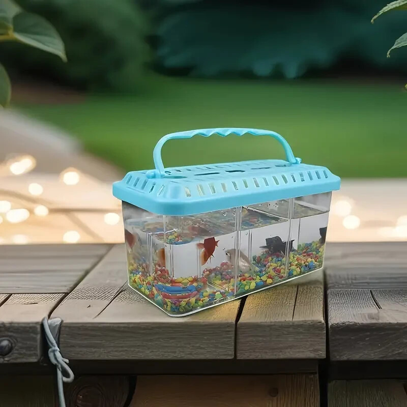 Dual-layer Isolation betta Fish tankl,Three Compartments For  Betta Fish