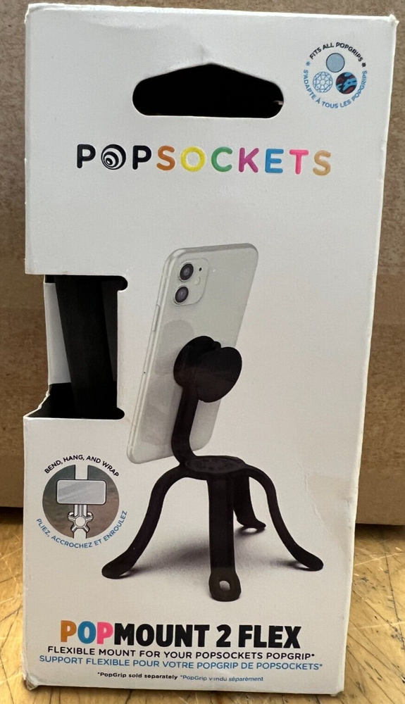 POPSOCKETS POPMOUNT 2 Flex Flexible Mount For POPSOCKETS Grips Black