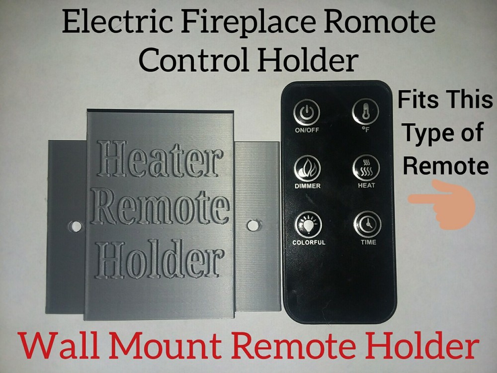 Electric Fireplace Remote Control Holder. Wall mount. 3D Printed.