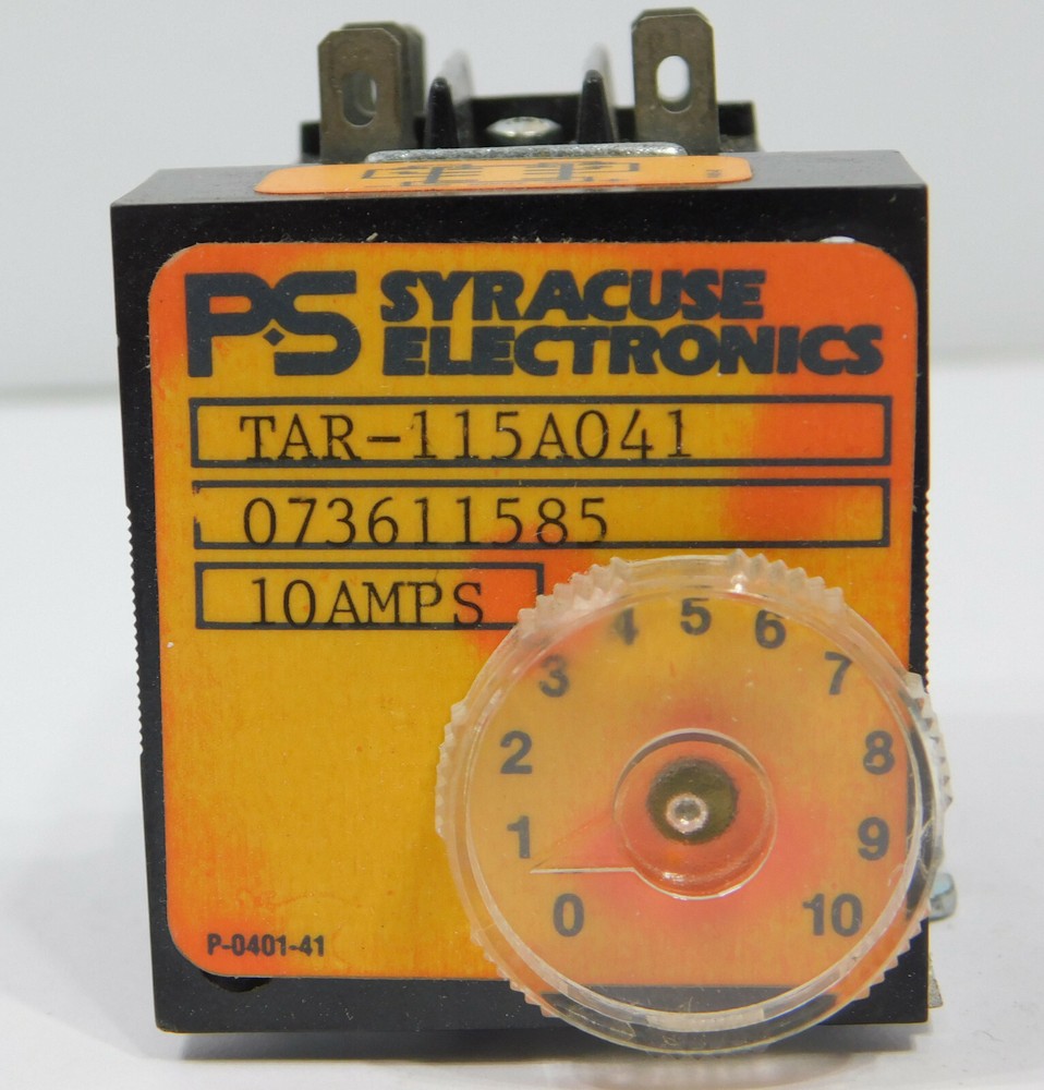 PS Syracuse Electronics TAR-115A041 Relay Timer 0-10 second 8 Pin