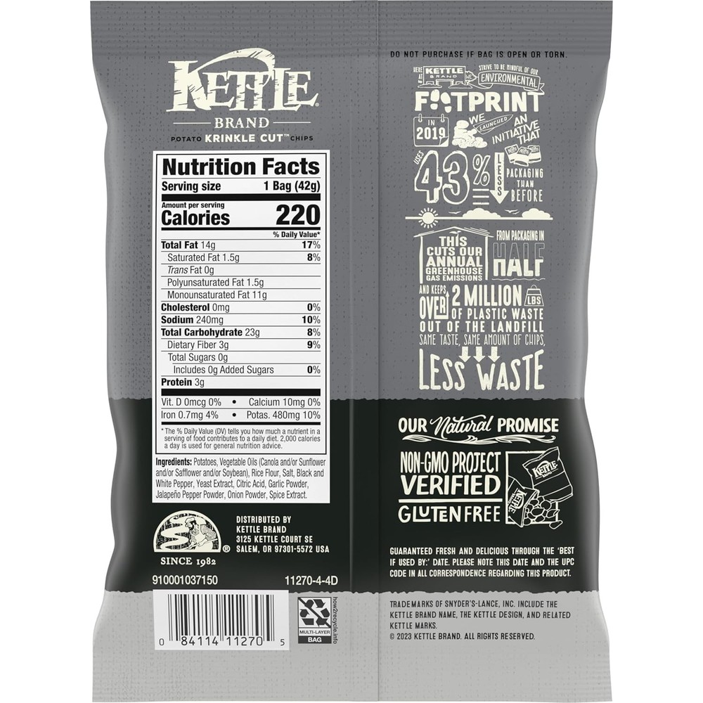 Krinkle Cut Salt Pepper Potato Chips