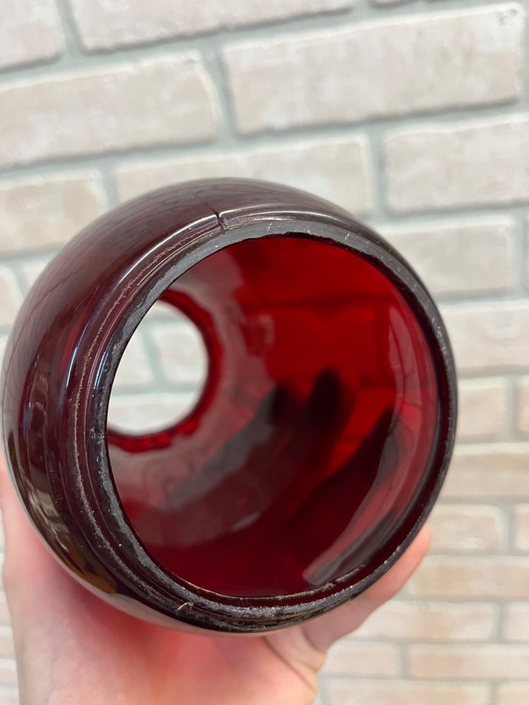 Dietz Fitzall Ruby Red Glass Lantern Globe Replacement 2H Loc-Nob