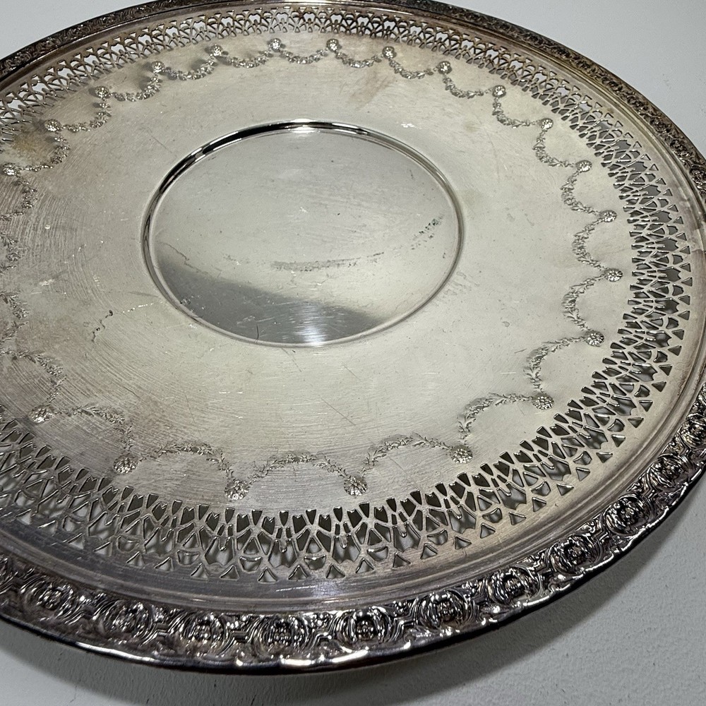 Silver Plated Plate Reed & Barton #1703 10.25” Serving Platter Sandwich Tray G.C