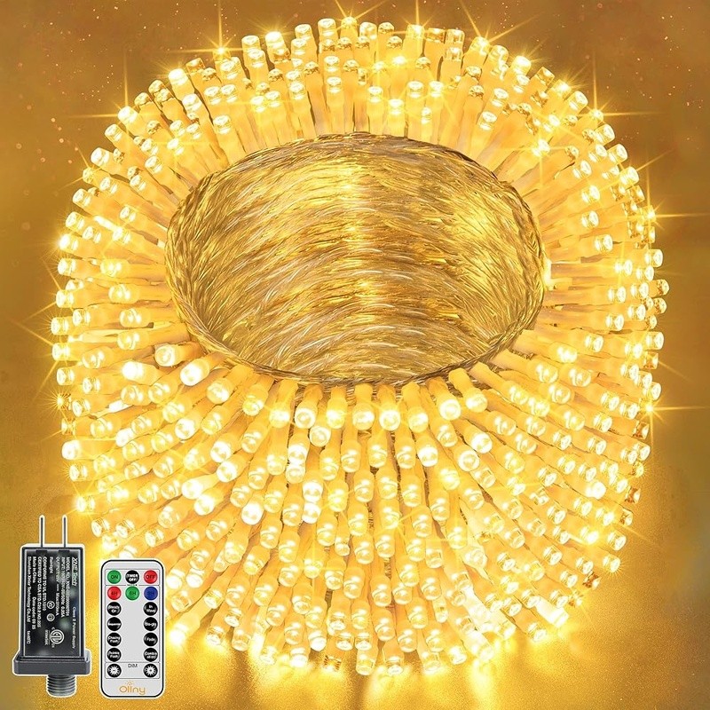 Outdoor LED String Lights 328ft Dimmable Waterproof Timer 8 Lighting Modes New