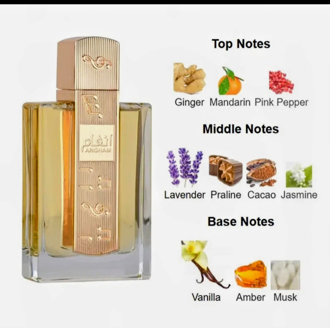 Lattafa Angham Eau De Parfum Spray Unisex Perfume 3.4 oz