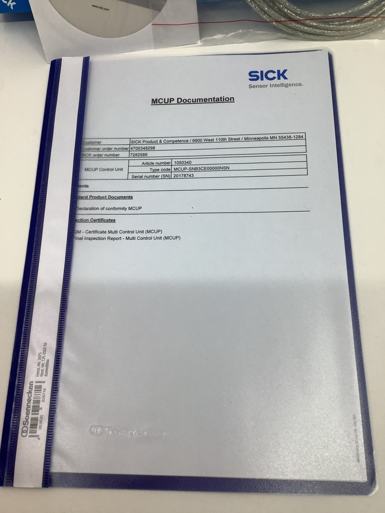 SICK FLOWSIC100 Flare Software CD Instructions QM Certificate USB Cable