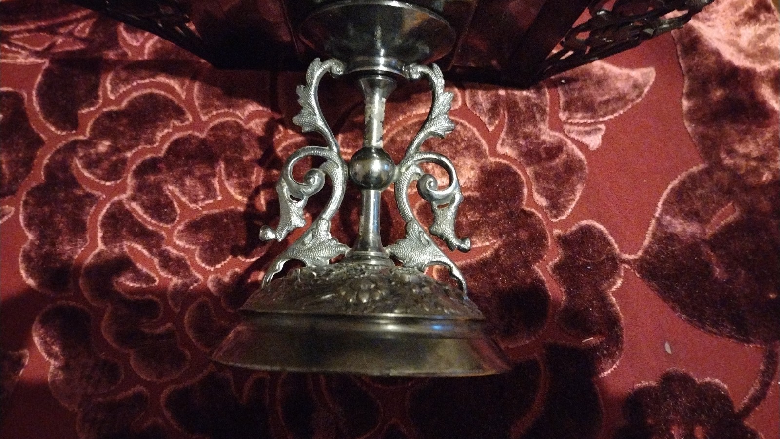 Antique Victorian unique Art Nouveau Dark Silver Plate Calling Card Repousse