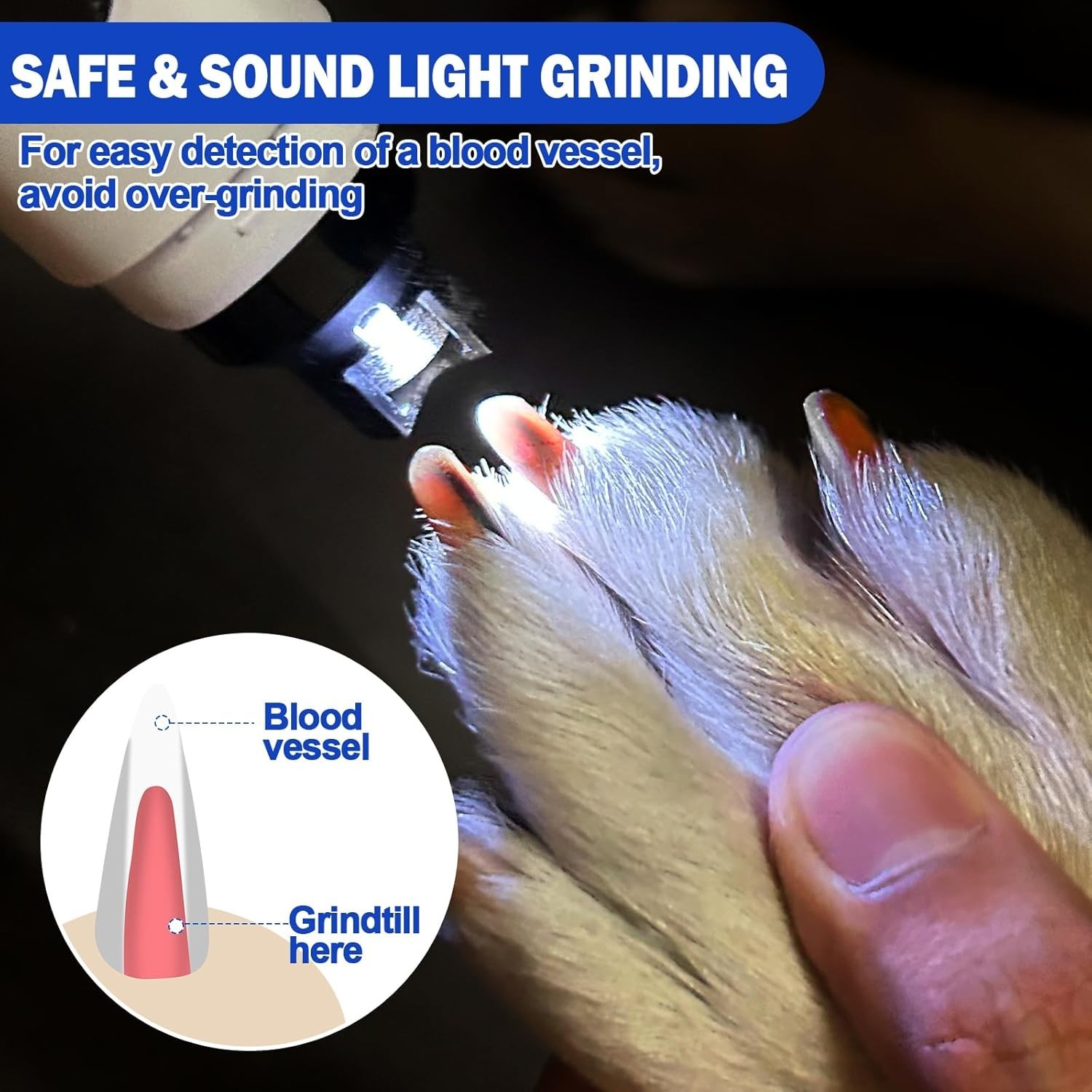 Upgraded Silent Groom Pro Nail Grinder Heusom Silent Grind Pro for Dogs Nail NEW