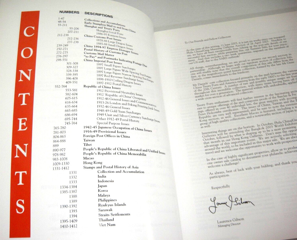 Greg Manning Phila China Stamp Auction Catalog 2003 Shanghai Local Dragon Issues