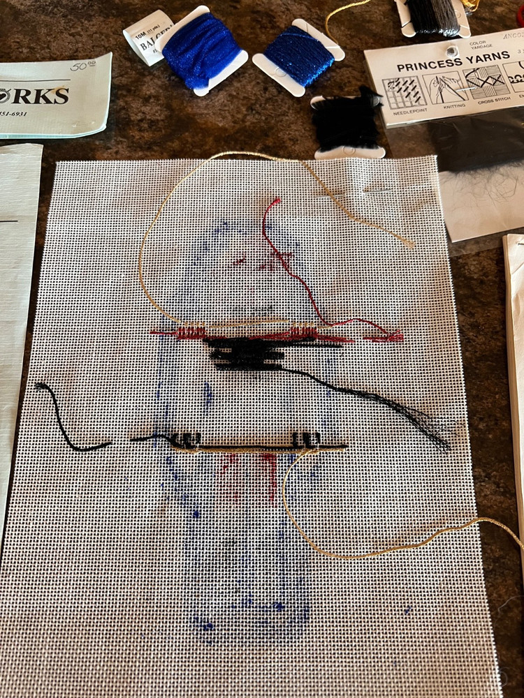 CUIRASSIER NUTCRACKER NEEDLEPOINT 10% Complete Instructions Side Notes Floss