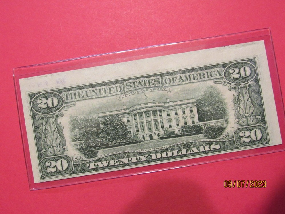 1988-A $20 Type 2 Error Note Inverted Overprint Error Misprint Upside Down !VA!
