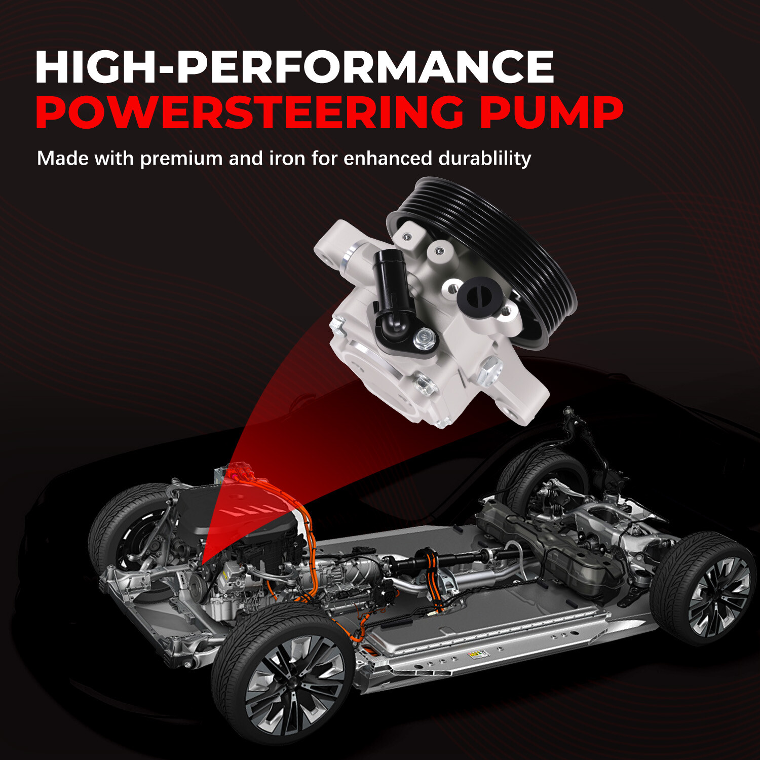 21-5456 Power Steering Pump w/ Pulley for 2006-2011 Honda Civic 1.8L 56110RNAA01