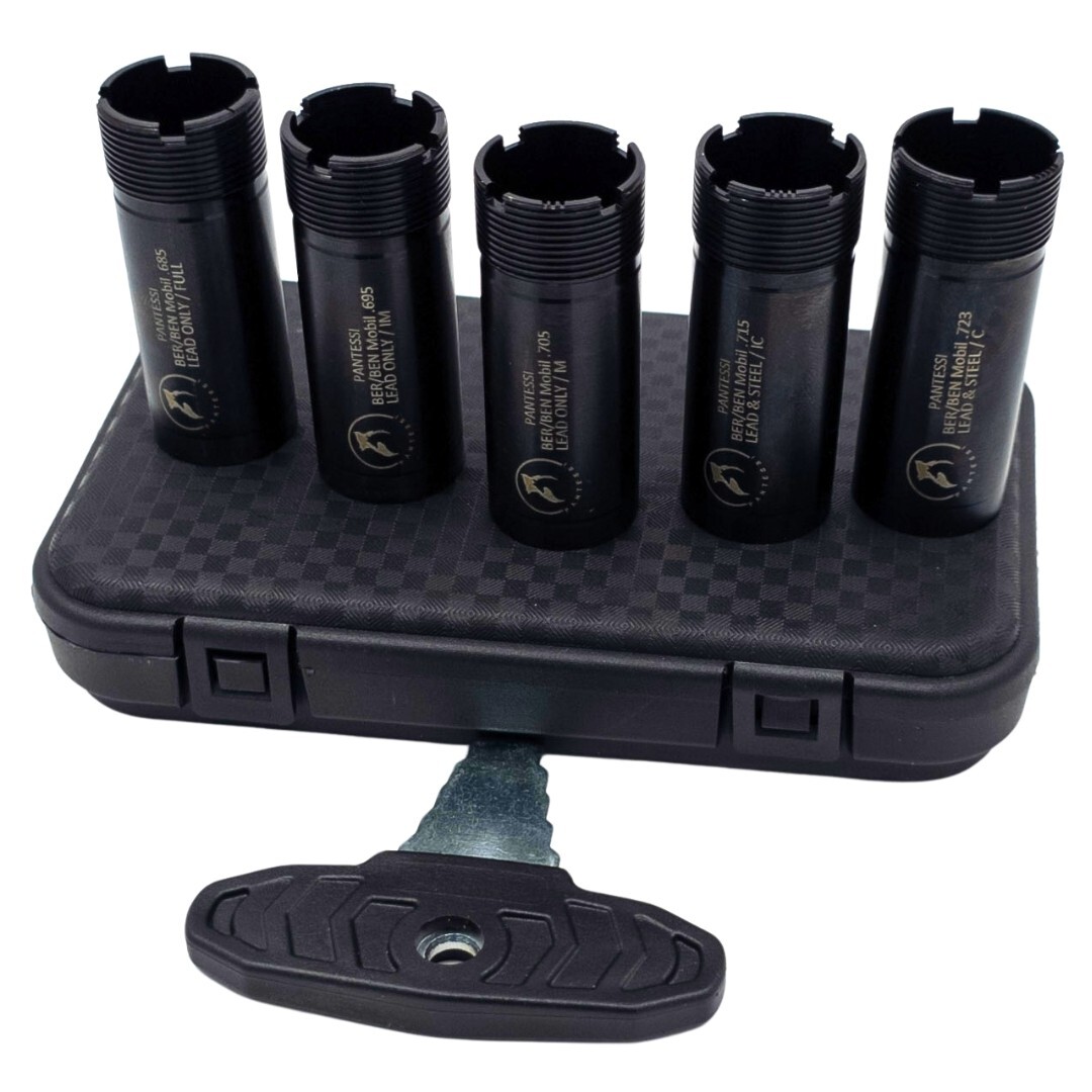 Beretta/Benelli Mobil Thread 12ga Flush Choke Tubes Set 5 pcs Black Pantessi