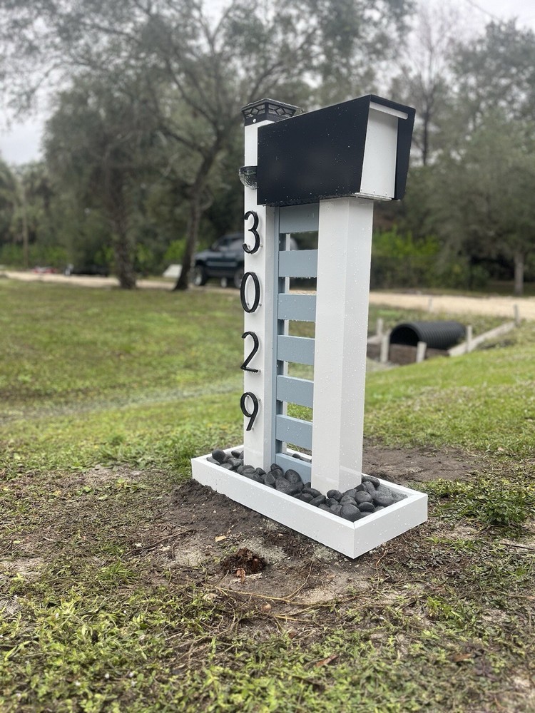 custom modern mailbox aluminum frame