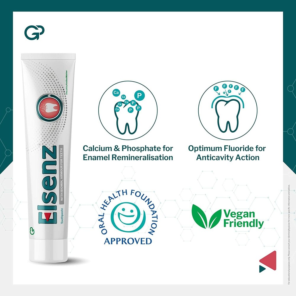 Elsenz Anti Cavity Fluoride Toothpaste 70g - Pack of 2