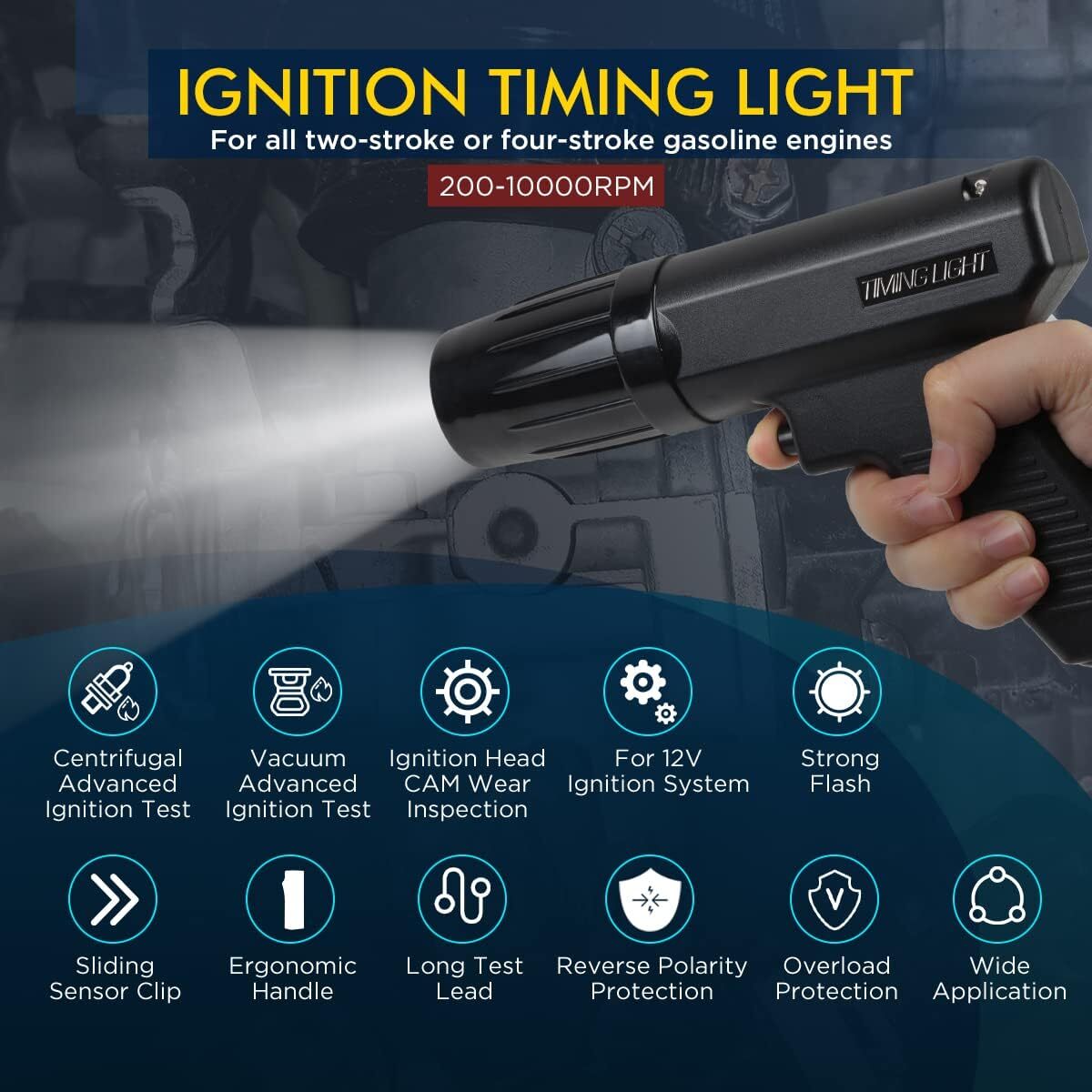 Petrol Engine Ignition Timing Gun Detector Xenon Light Car Inductive Strobe Test