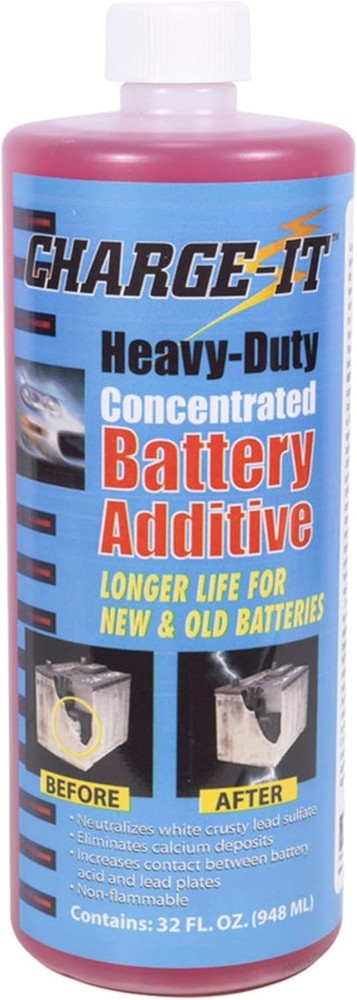Charge-It Battery Additive Heavy-Duty Concentrate 32 fl oz, Desulfator, React...