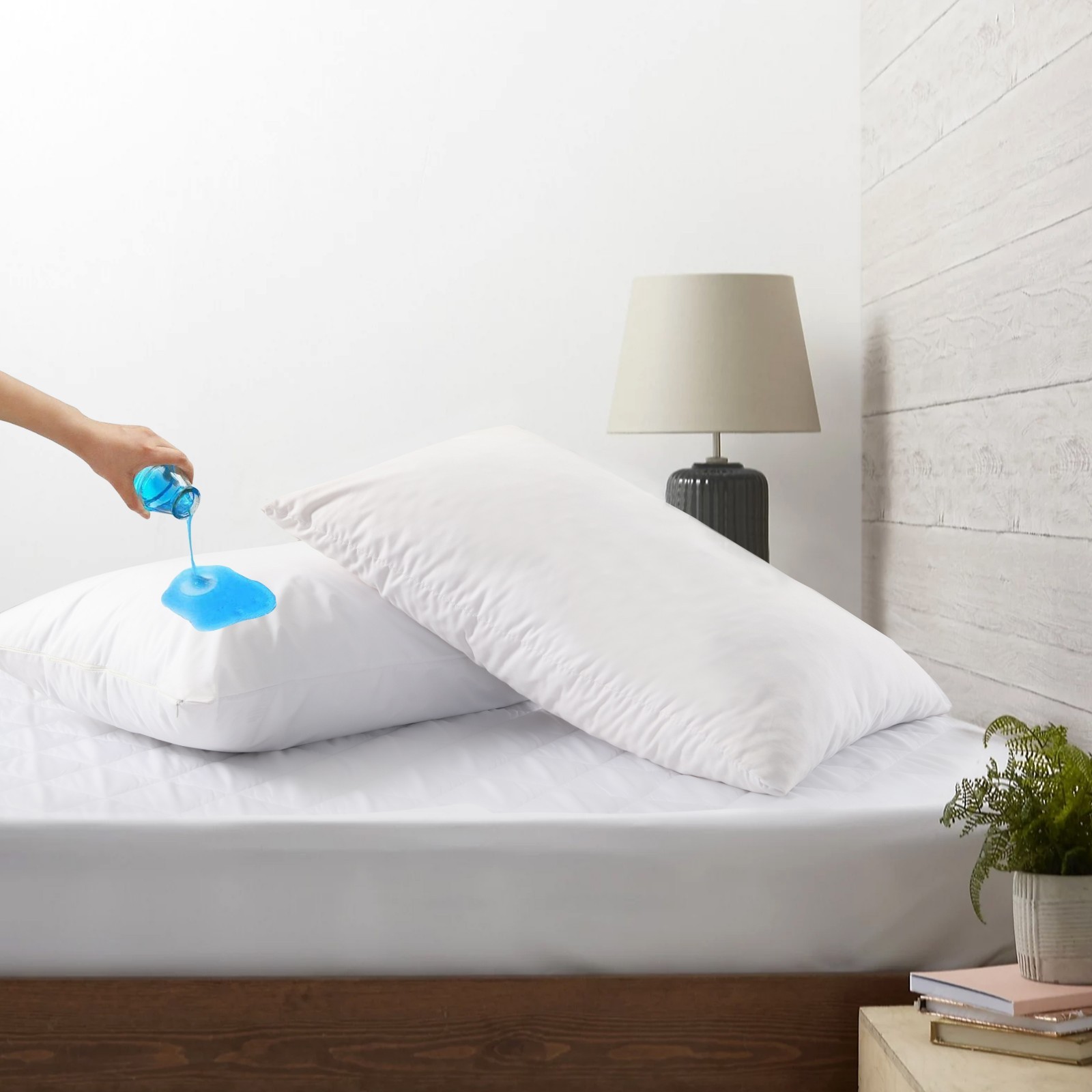 100% Waterproof Pillow Protectors With Zipper 2 Pack Standard Queen King Size