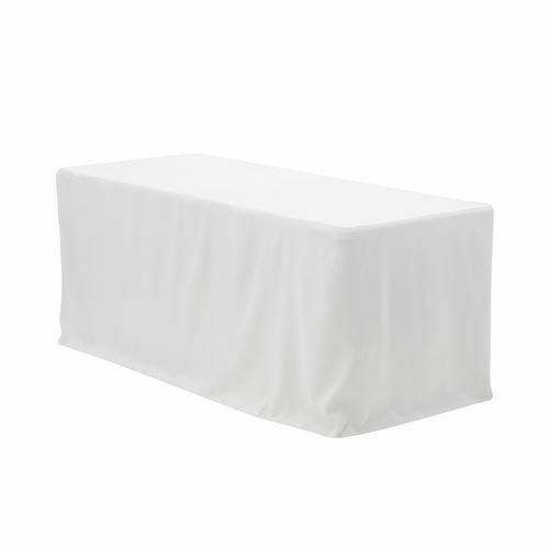 6 ft. Fitted Polyester Rectangular Tablecloth, Premium Tableclothes for weddings