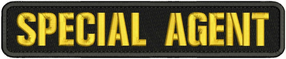 Special agent embroidery patch  2x11 hook gold