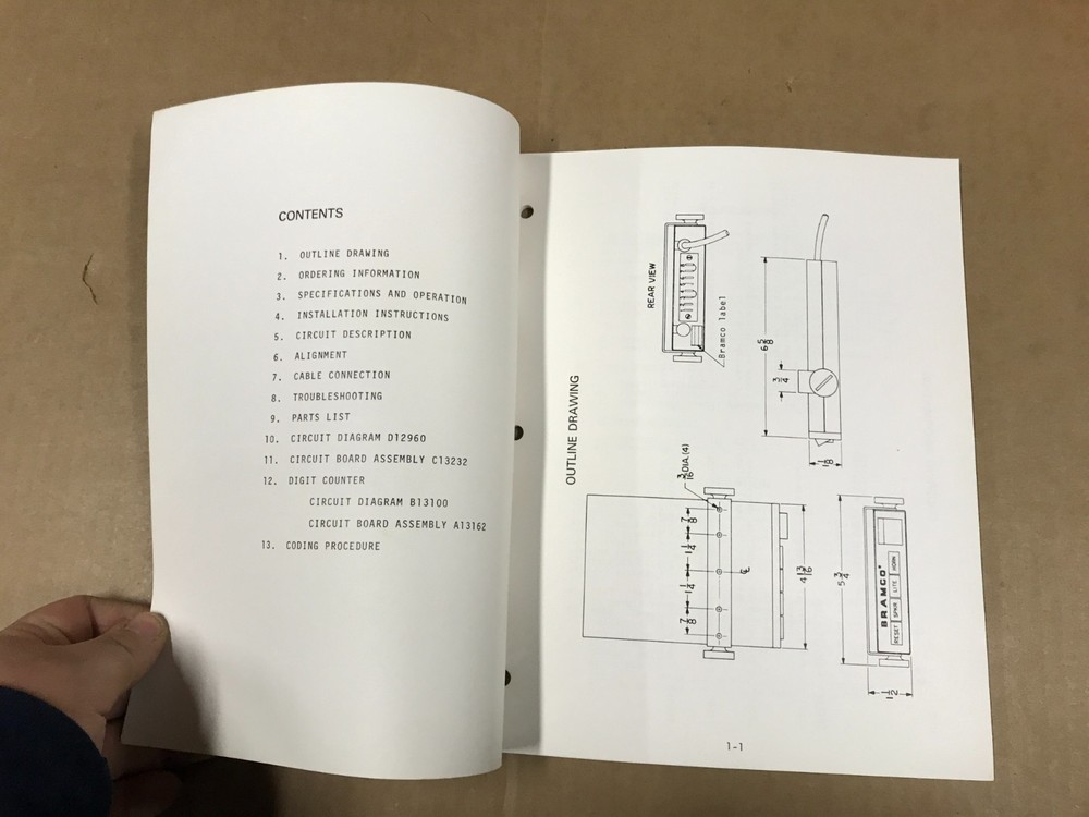 Vintage Bramco Tone-Phone Decoder Maintenance Manual #515
