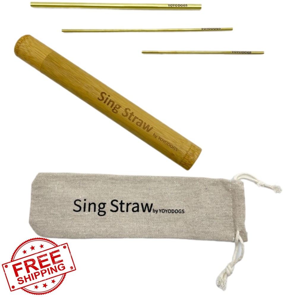 YOYODOGS Solid Brass Singing Straws Vocal Training Healing Aid