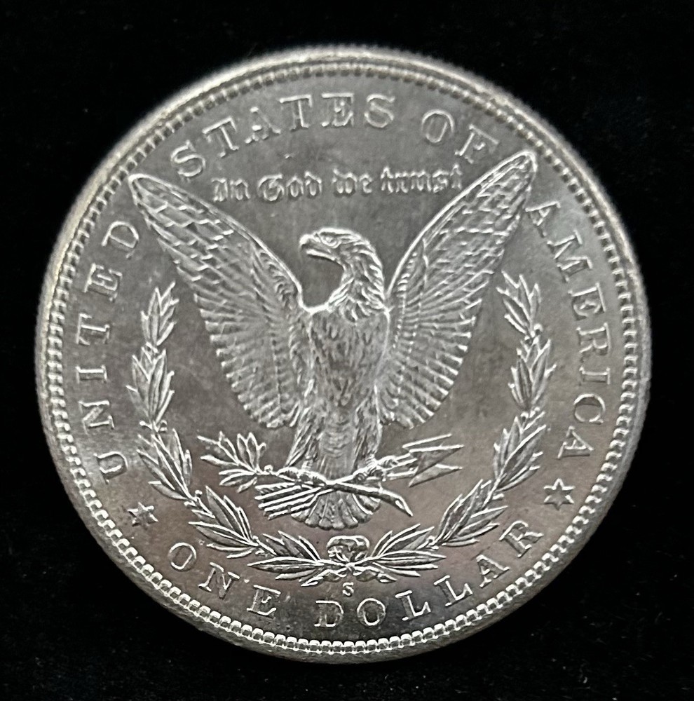 1881-S MORGAN SILVER DOLLAR, BU, STUNNING Example