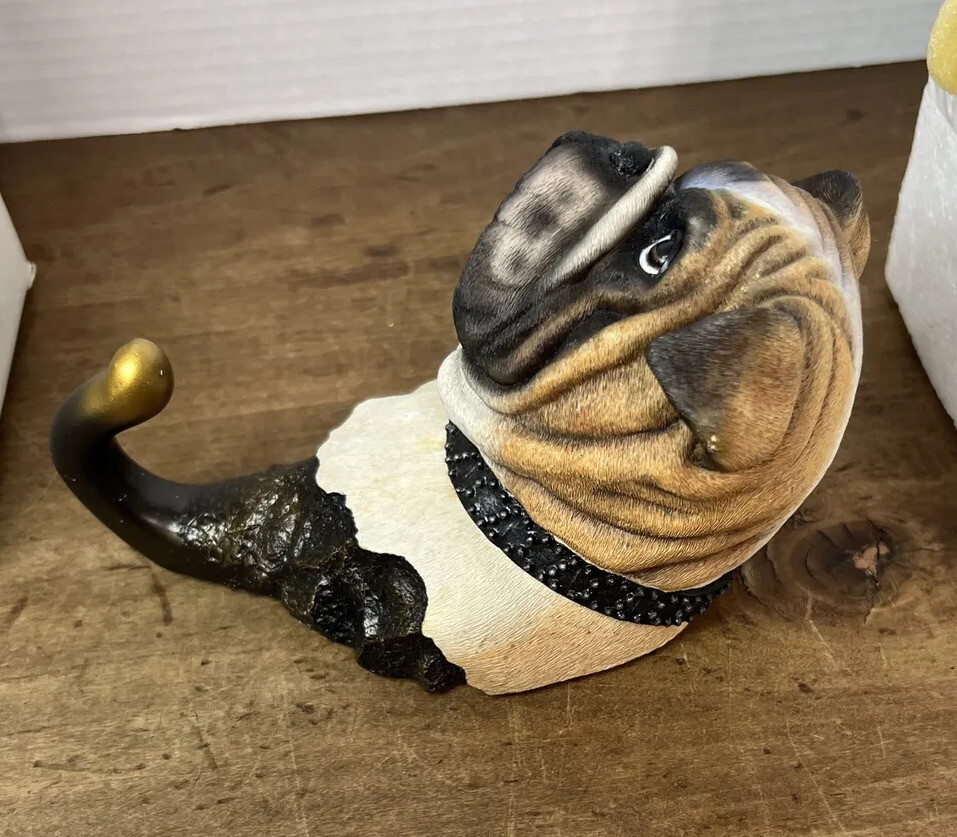 Natures Window Hand Painted Casting Bulldog Puppy Hook