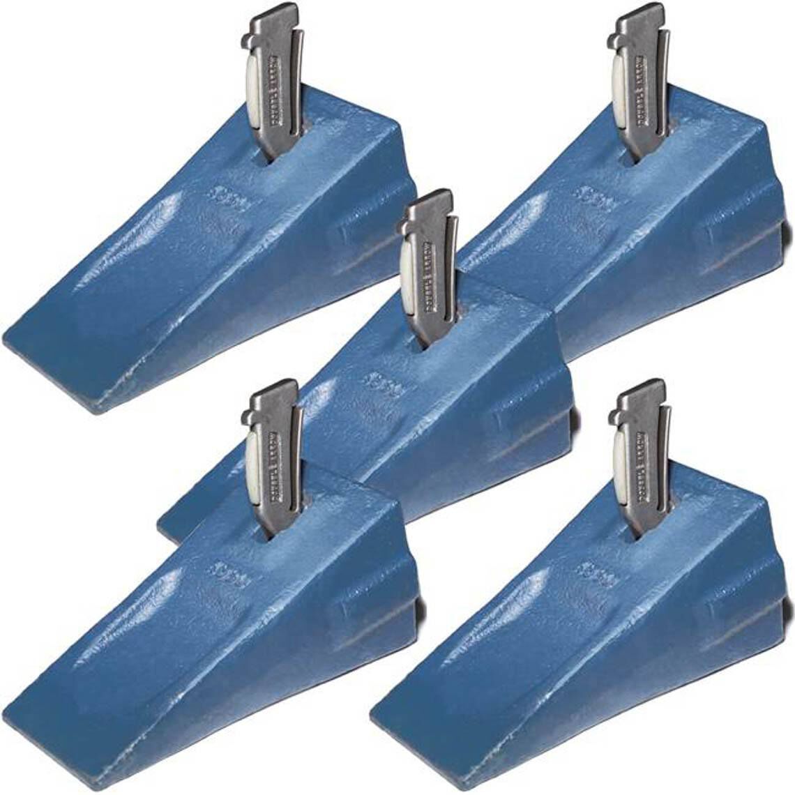 5 Piece Set X330 Bucket Teeth K330S Spring Flex Pin Skid Steer Excavator Hensley