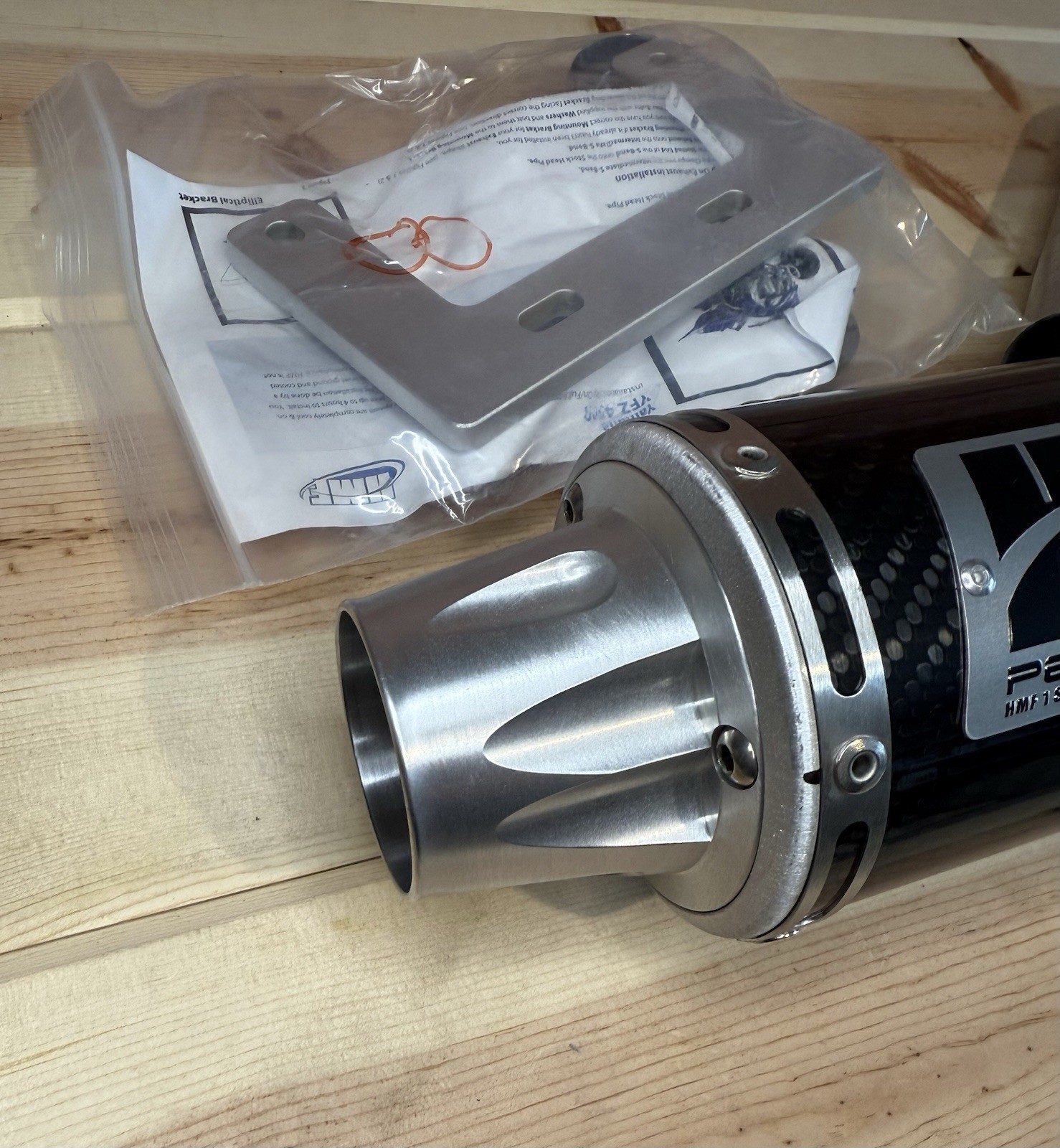 YAMAHA YFZ 450 2004-2013 HMF Exhaust Slip On Black Carbon Fiber