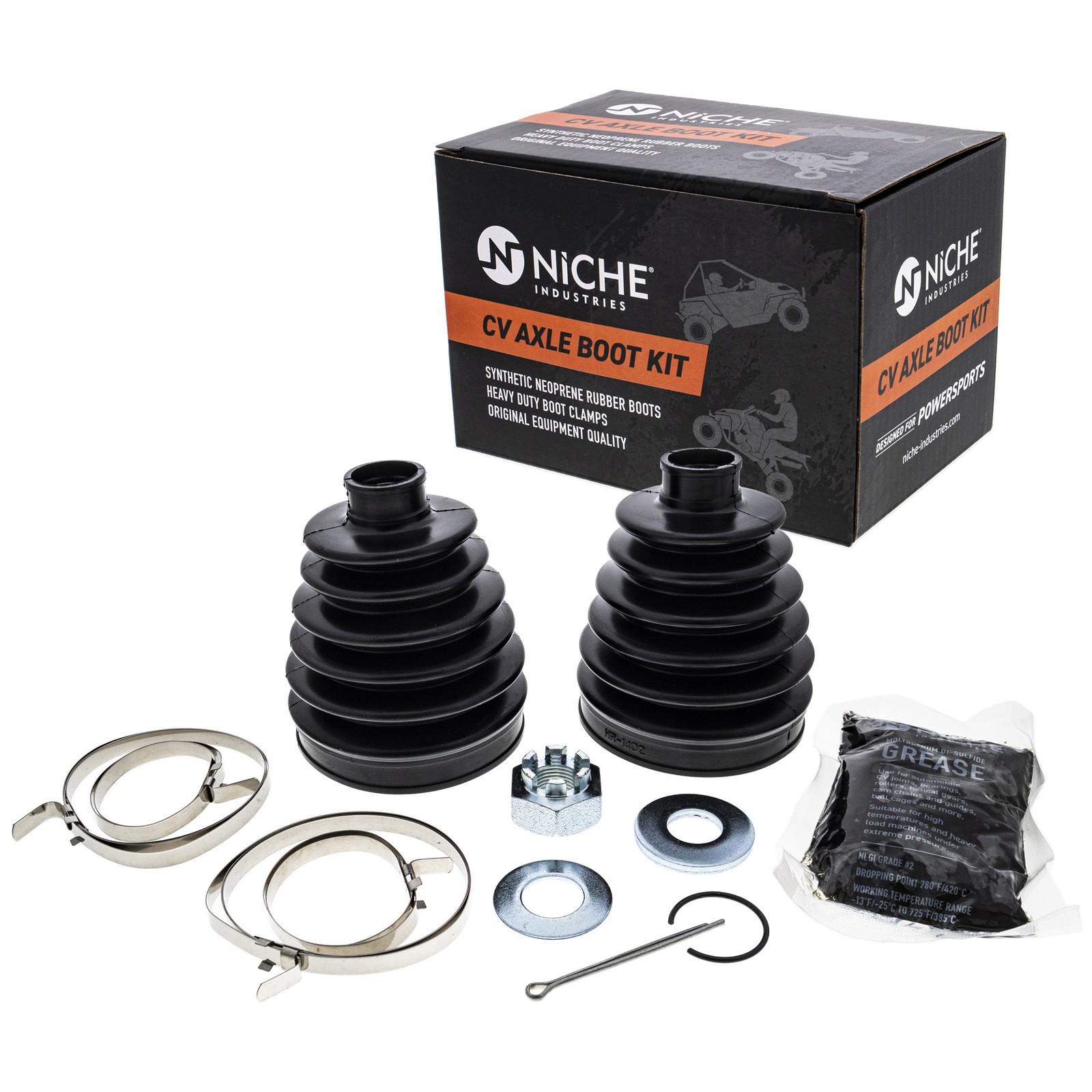 NICHE Front Rear CV Axle Boot Kit for Polaris 3235776 3236012 RZR XP 1000 RS1
