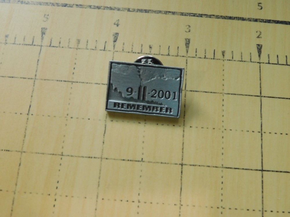 RaRe! Tac Pin 9-11-2001 REMEMBER Twin Towers 20th Anniversary Pewter Original