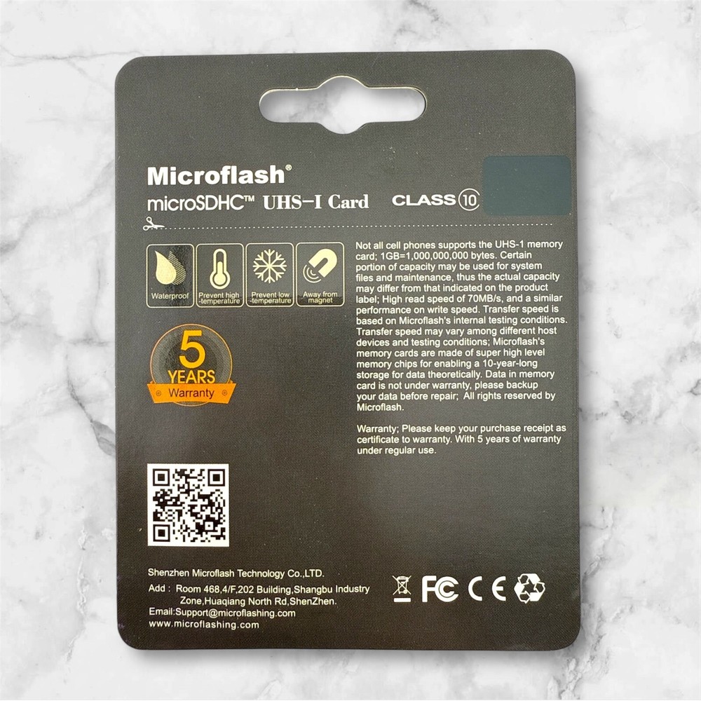 Microflash MicroSD SDHC UHS-I Memory Card 128 GB