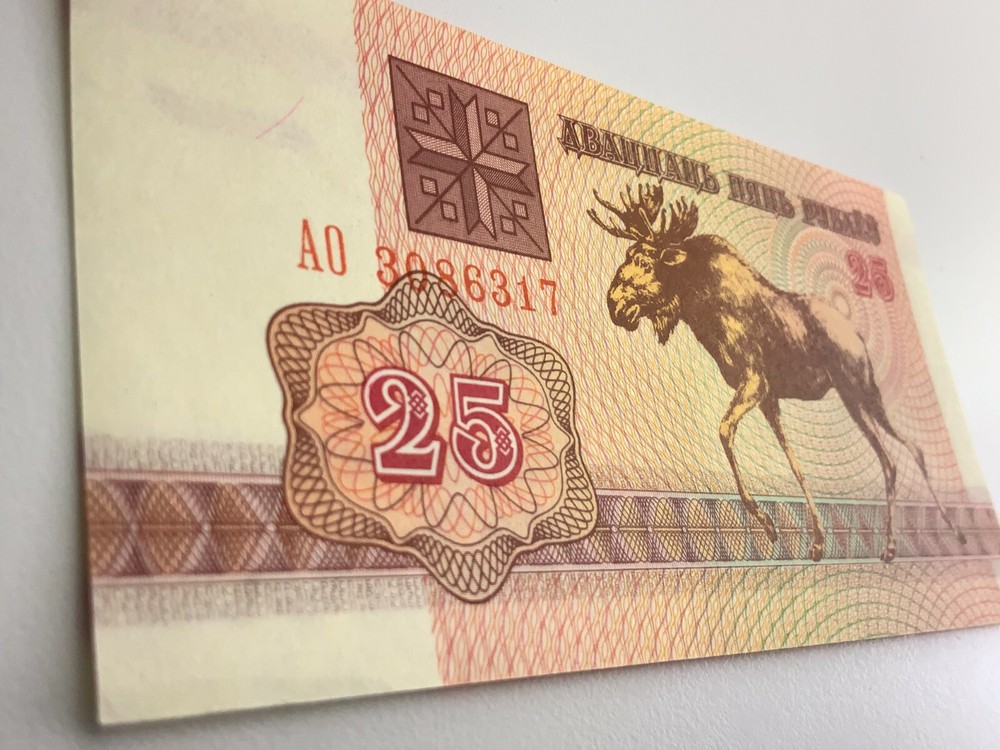 1992 Belarus 25 Rublei Uncirculated Banknote X371
