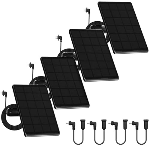4 Pack 6W Solar Panel for Blink Camera, 2500mAH Panel Compatible with Blink