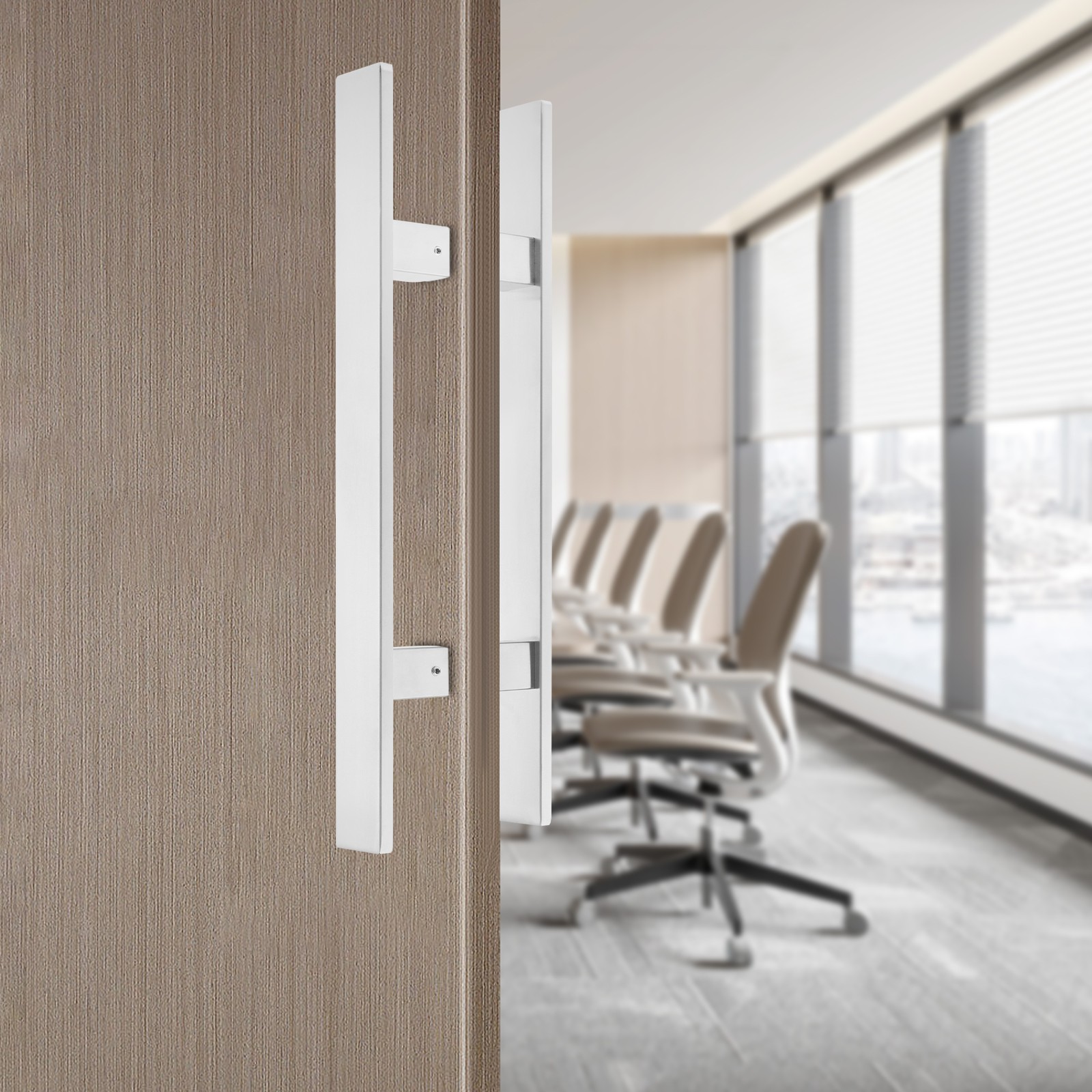 H-Shaped Dual Sided Push Pull Door Handle Stainless Handle Sliding Door Handle