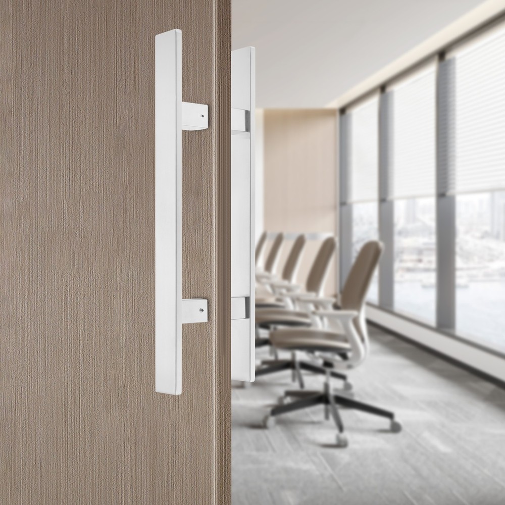 Stainless Steel Double Sided Push Pull Door Handle, H-shaped Door Pull Handle
